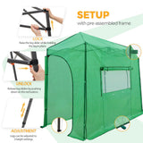 EAGLE PEAK 10x5 Portable Lean to Walk - in Greenhouse - Eagle Peak Canopy and Outdoor Products