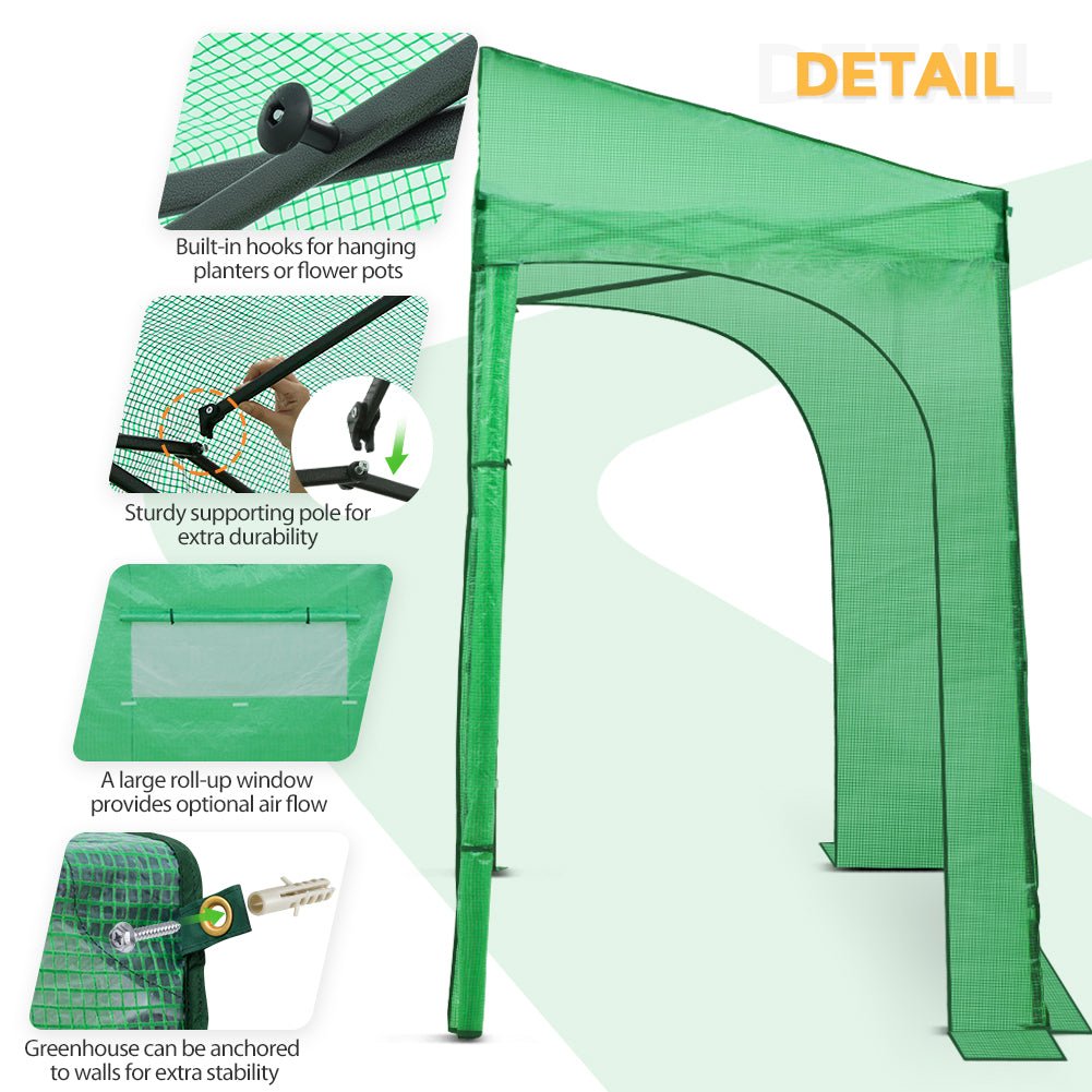 EAGLE PEAK 10x5 Portable Lean to Walk - in Greenhouse - Eagle Peak Canopy and Outdoor Products