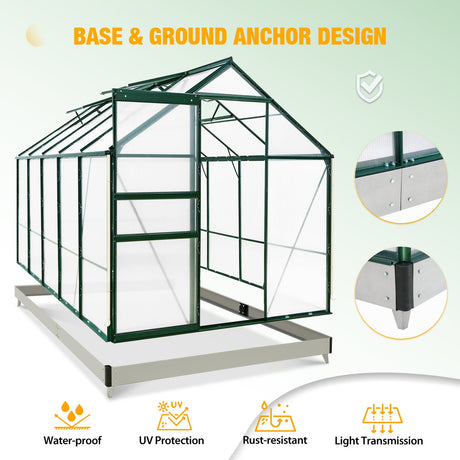 EAGLE PEAK 10x6x7 Polycarbonate and Aluminum Walk - in Hobby Greenhouse - Eagle Peak Canopy and Outdoor Products