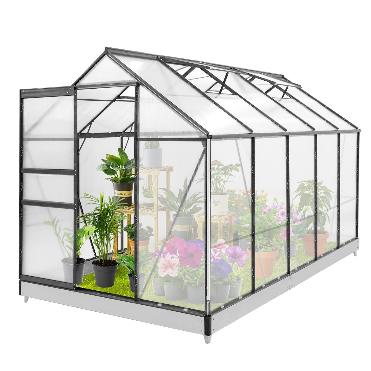 EAGLE PEAK 10x6x7 Polycarbonate and Aluminum Walk - in Hobby Greenhouse - Eagle Peak Canopy and Outdoor Products