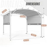 EAGLE PEAK 11.4x11.4 Outdoor Pergola with Retractable Textilene Sun Shade Top - Eagle Peak Canopy and Outdoor Products