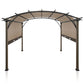 EAGLE PEAK 11.4x11.4 Outdoor Pergola with Retractable Textilene Sun Shade Top - Eagle Peak Canopy and Outdoor Products