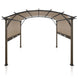 EAGLE PEAK 11.4x11.4 Outdoor Pergola with Retractable Textilene Sun Shade Top - Eagle Peak Canopy and Outdoor Products