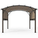 EAGLE PEAK 11.4x11.4 Outdoor Pergola with Retractable Textilene Sun Shade Top - Eagle Peak Canopy and Outdoor Products