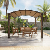 EAGLE PEAK 11x11 Outdoor Arched Top Pergola with Sidewalls - Eagle Peak Canopy and Outdoor Products