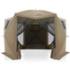 EAGLE PEAK 12x12 ft Portable Quick Pop Up Canopy Tent with 3 Wall Panels, Green/Beige - Eagle Peak Custom Canopy Tent