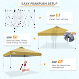 EAGLE PEAK 12x12 Pop Up Canopy Tent Instant Outdoor Canopy Easy Set - up Straight Leg Folding Shelter with Wheeled Bag, 8 Stakes, 4 Sand Bags, and 4 Ropes - Eagle Peak Canopy and Outdoor Products