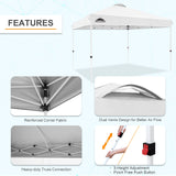 EAGLE PEAK 12x12 Pop Up Canopy Tent Instant Outdoor Canopy Easy Set - up Straight Leg Folding Shelter with Wheeled Bag, 8 Stakes, 4 Sand Bags, and 4 Ropes - Eagle Peak Canopy and Outdoor Products