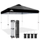 EAGLE PEAK 12x12 Pop Up Canopy Tent Instant Outdoor Canopy Easy Set - up Straight Leg Folding Shelter with Wheeled Bag, 8 Stakes, 4 Sand Bags, and 4 Ropes - Eagle Peak Canopy and Outdoor Products