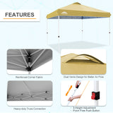 EAGLE PEAK 12x12 Pop Up Canopy Tent Instant Outdoor Canopy Easy Set - up Straight Leg Folding Shelter with Wheeled Bag, 8 Stakes, 4 Sand Bags, and 4 Ropes - Eagle Peak Canopy and Outdoor Products