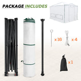 EAGLE PEAK 12x8 Portable Large Walk - in Instant Greenhouse with Support Pole - Eagle Peak Canopy and Outdoor Products