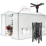 EAGLE PEAK 12x8 Portable Large Walk - in Instant Greenhouse with Support Pole - Eagle Peak Canopy and Outdoor Products