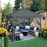 EAGLE PEAK 13x13 Pop Up Gazebo w/ Mosquito Netting - Eagle Peak Canopy and Outdoor Products