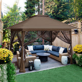 EAGLE PEAK 13x13 Pop Up Gazebo w/ Mosquito Netting - Eagle Peak Canopy and Outdoor Products