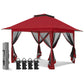 EAGLE PEAK 13x13 Pop Up Gazebo w/ Mosquito Netting - Eagle Peak Canopy and Outdoor Products