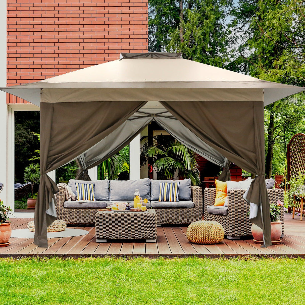 EAGLE PEAK 13x13 Pop Up Gazebo with 4 Wall Panels - Eagle Peak Canopy and Outdoor Products