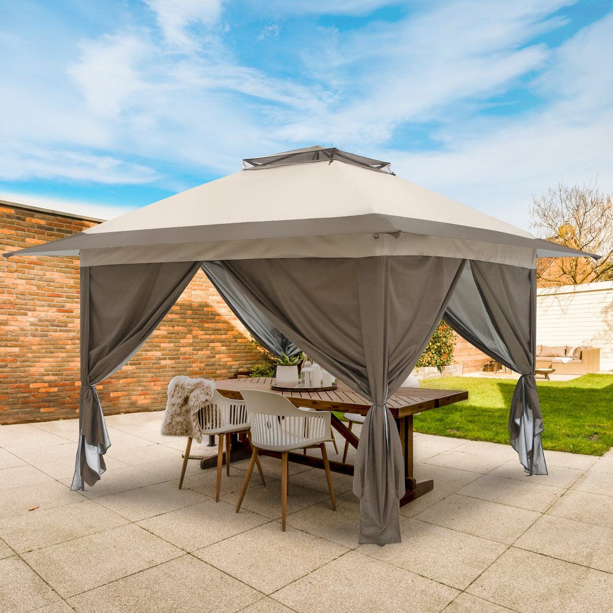 EAGLE PEAK 13x13 Pop Up Gazebo with 4 Wall Panels - Eagle Peak Canopy and Outdoor Products