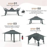 EAGLE PEAK 13x13 Pop Up Gazebo with 4 Wall Panels - Eagle Peak Canopy and Outdoor Products