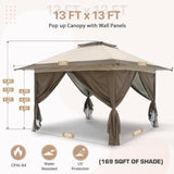 EAGLE PEAK 13x13 Pop Up Gazebo with 4 Wall Panels - Eagle Peak Canopy and Outdoor Products