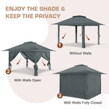 EAGLE PEAK 13x13 Pop Up Gazebo with 4 Wall Panels - Eagle Peak Canopy and Outdoor Products