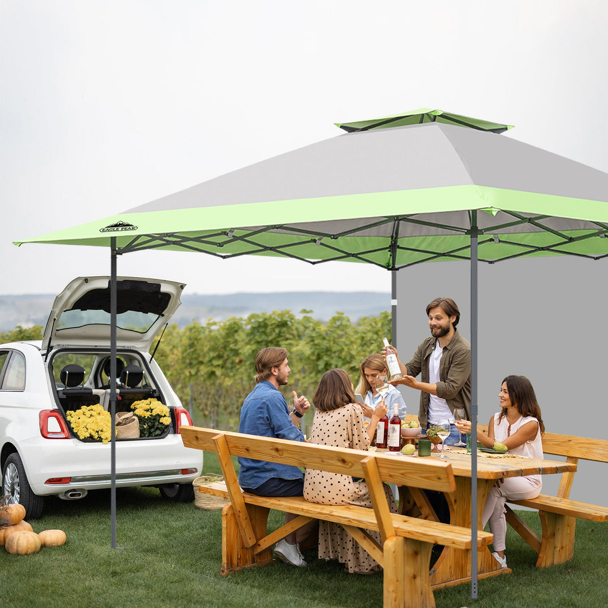 EAGLE PEAK 13x13 Straight Leg Pop Up Canopy Tent With sidewall - Eagle Peak Canopy and Outdoor Products