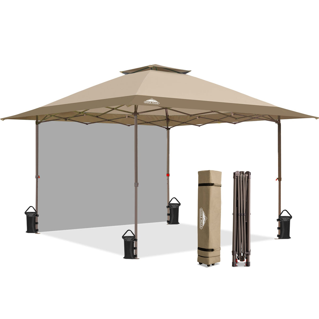 EAGLE PEAK 13x13 Straight Leg Pop Up Canopy Tent With sidewall - Eagle Peak Canopy and Outdoor Products