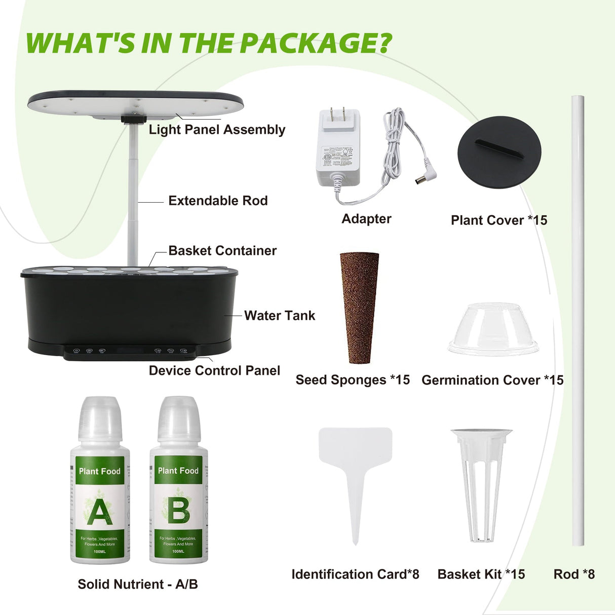 EAGLE PEAK 15 Pods Hydroponics Growing System with WiFi - Eagle Peak Canopy and Outdoor Products