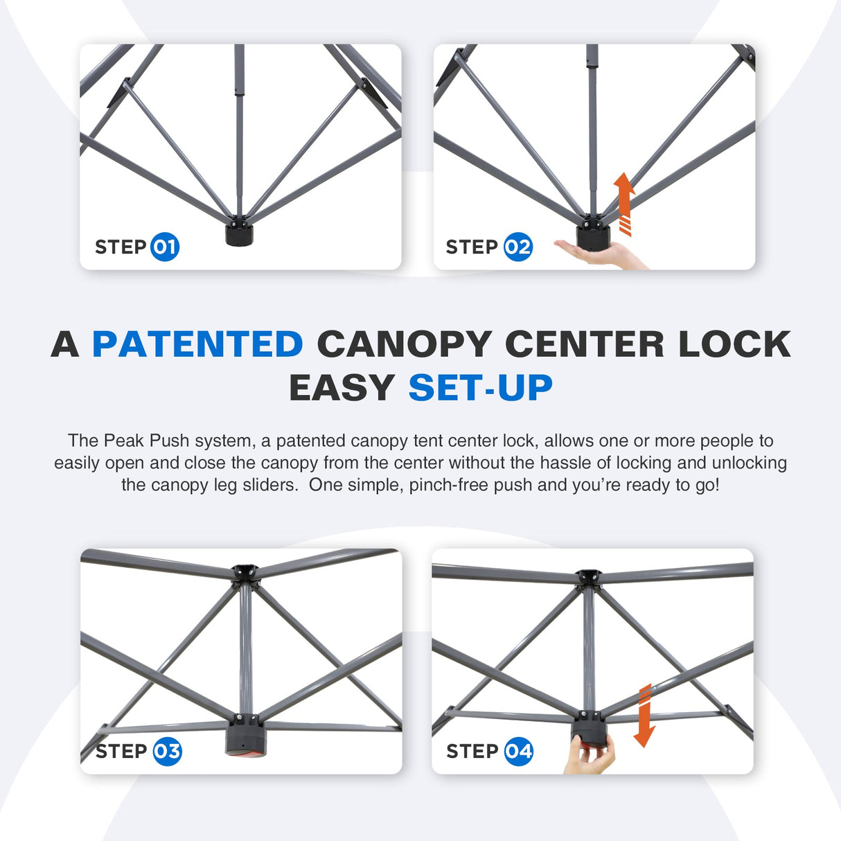 EAGLE PEAK 17x10 Pop up Gazebo Canopy Tent Outdoor Instant Canopy Shelter with Adjustable Dual Half Awnings - Eagle Peak Custom Canopy Tent