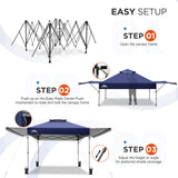 EAGLE PEAK 17x10 Pop up Gazebo Canopy Tent Outdoor Instant Canopy Shelter with Adjustable Dual Half Awnings - Eagle Peak Canopy and Outdoor Products