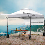 EAGLE PEAK 17x10 Pop up Gazebo Canopy Tent Outdoor Instant Canopy Shelter with Adjustable Dual Half Awnings - Eagle Peak Canopy and Outdoor Products