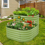 EAGLE PEAK 2 - Tier Raised Garden Bed Planters, Coated Metal Raised Bed - Eagle Peak Canopy and Outdoor Products