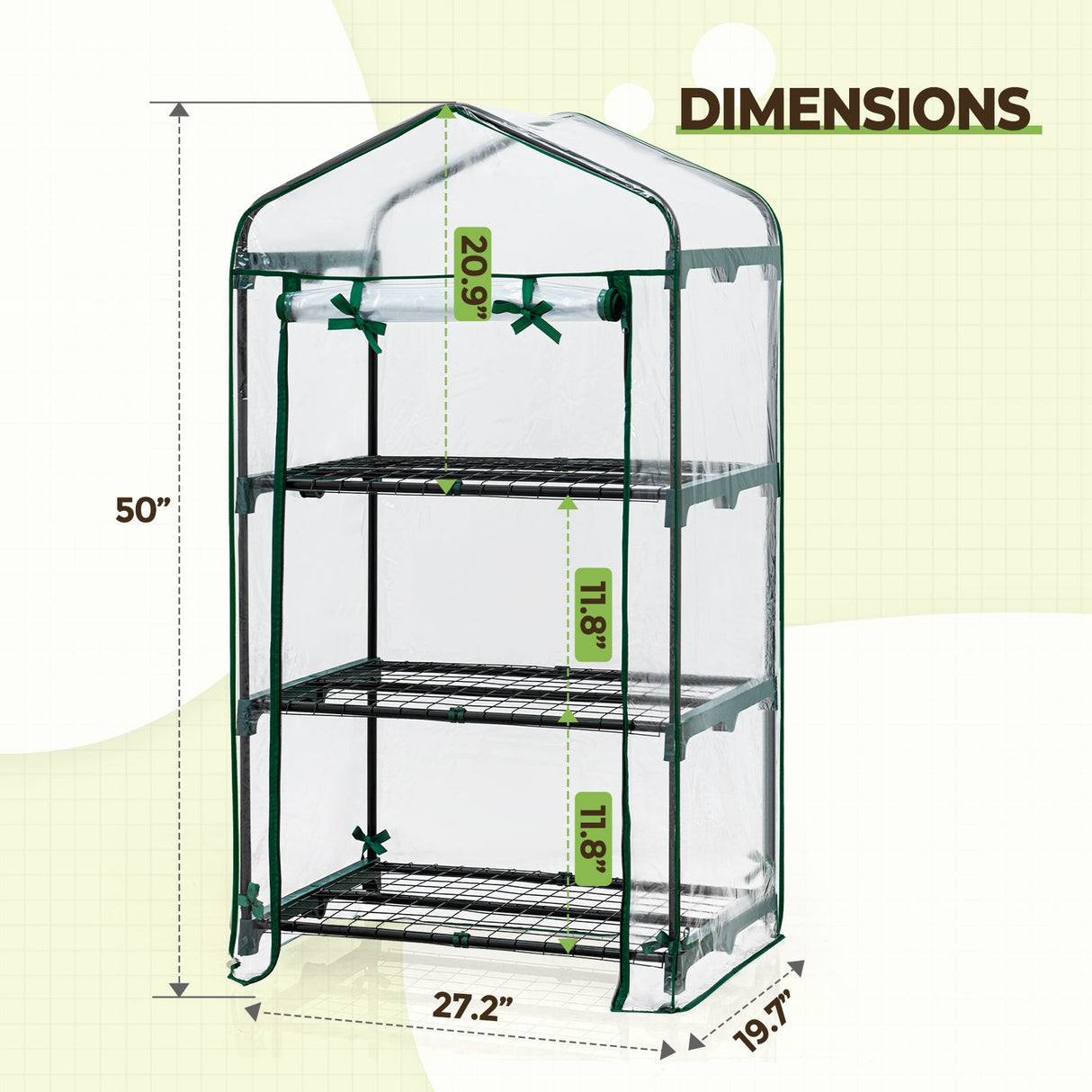 EAGLE PEAK 27" x 19" x 50" Mini Greenhouse - Eagle Peak Canopy and Outdoor Products