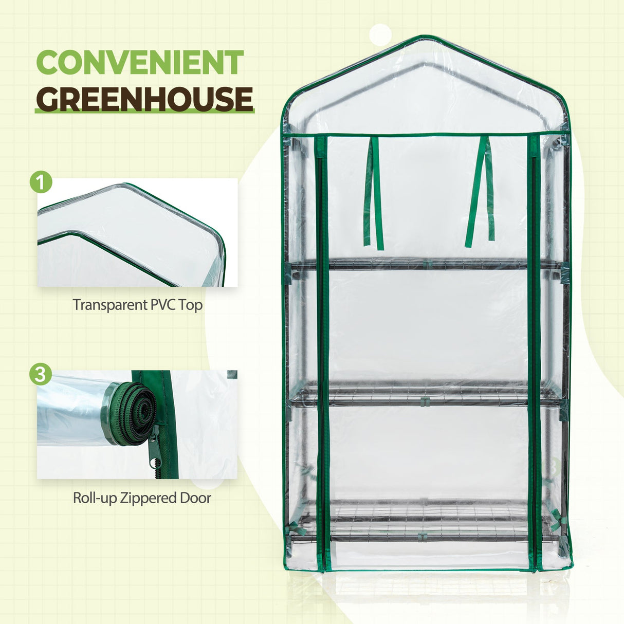 EAGLE PEAK 27" x 19" x 50" Mini Greenhouse - Eagle Peak Canopy and Outdoor Products