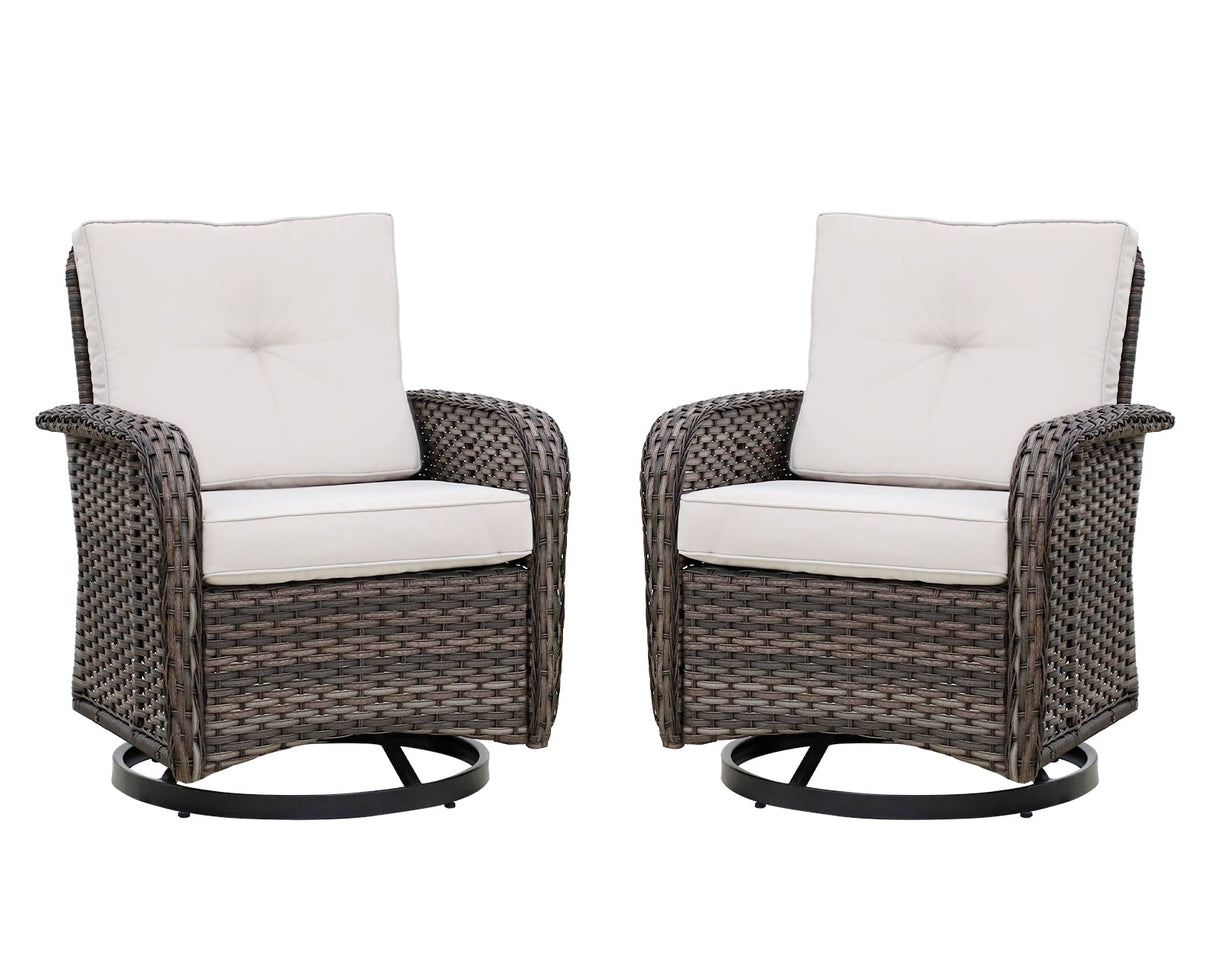 EAGLE PEAK 2pc Rattan Swivel Rocker Patio Conversation Set - Eagle Peak Canopy and Outdoor Products