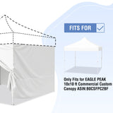 EAGLE PEAK 4 - Piece Sunwall/Sidewalls for 10x10 ft Steel Commercial Custom Canopy Only, Privacy Panels for Canopy Tent Includes 3 Sidewalls and 1 Entry Wall, Pack of 4, White - Eagle Peak Canopy and Outdoor Products