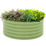 EAGLE PEAK 42'' Round 17'' Tall Raised Garden Bed Planter - Eagle Peak Canopy and Outdoor Products