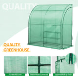 EAGLE PEAK 6.6x3.3x6.9 Outdoor Lean to Walk - in Greenhouse with Shelf - Eagle Peak Canopy and Outdoor Products