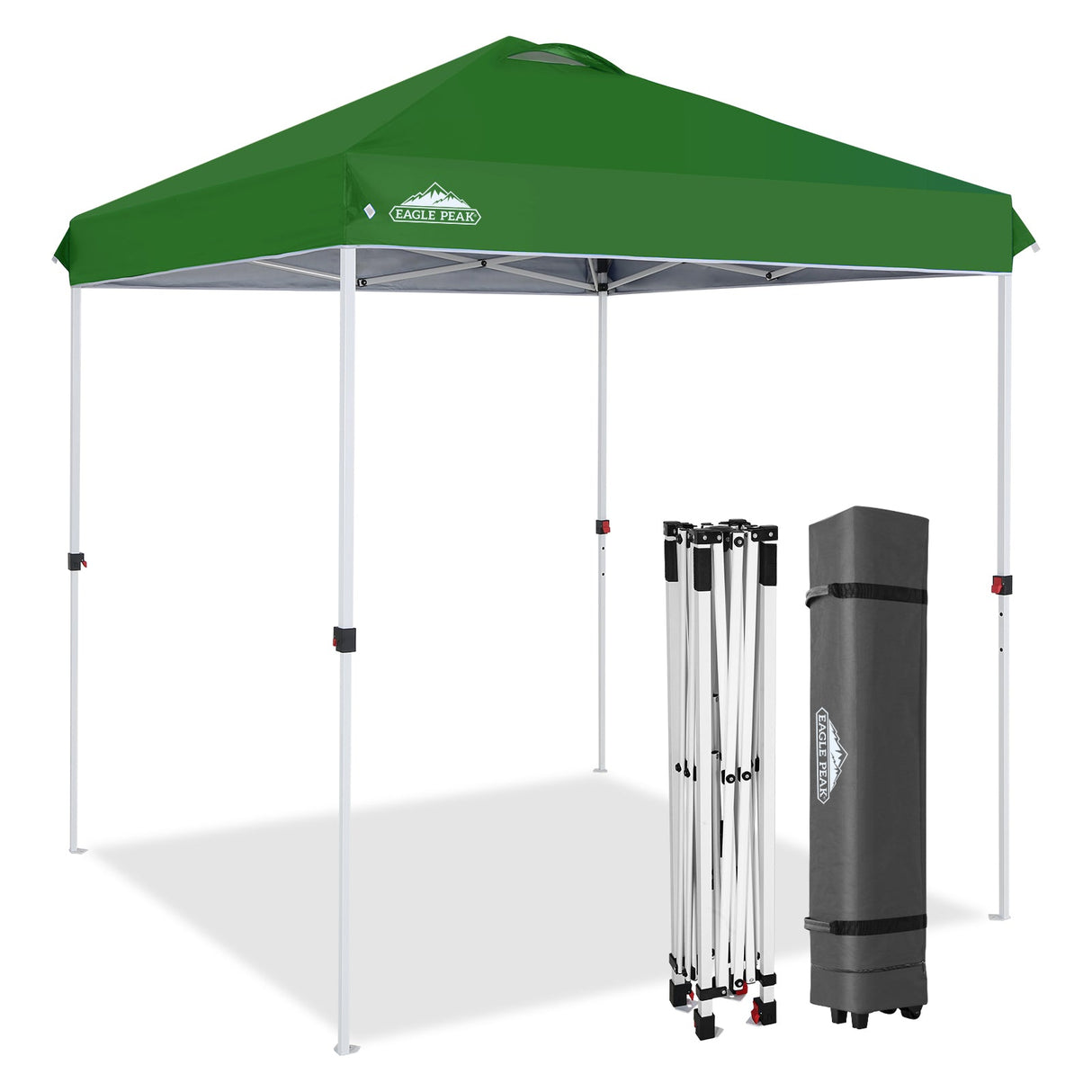 EAGLE PEAK 6.6x6.6 Pop Up Canopy Tent Instant Outdoor Canopy Easy Set - up Straight Leg - Eagle Peak Custom Canopy Tent