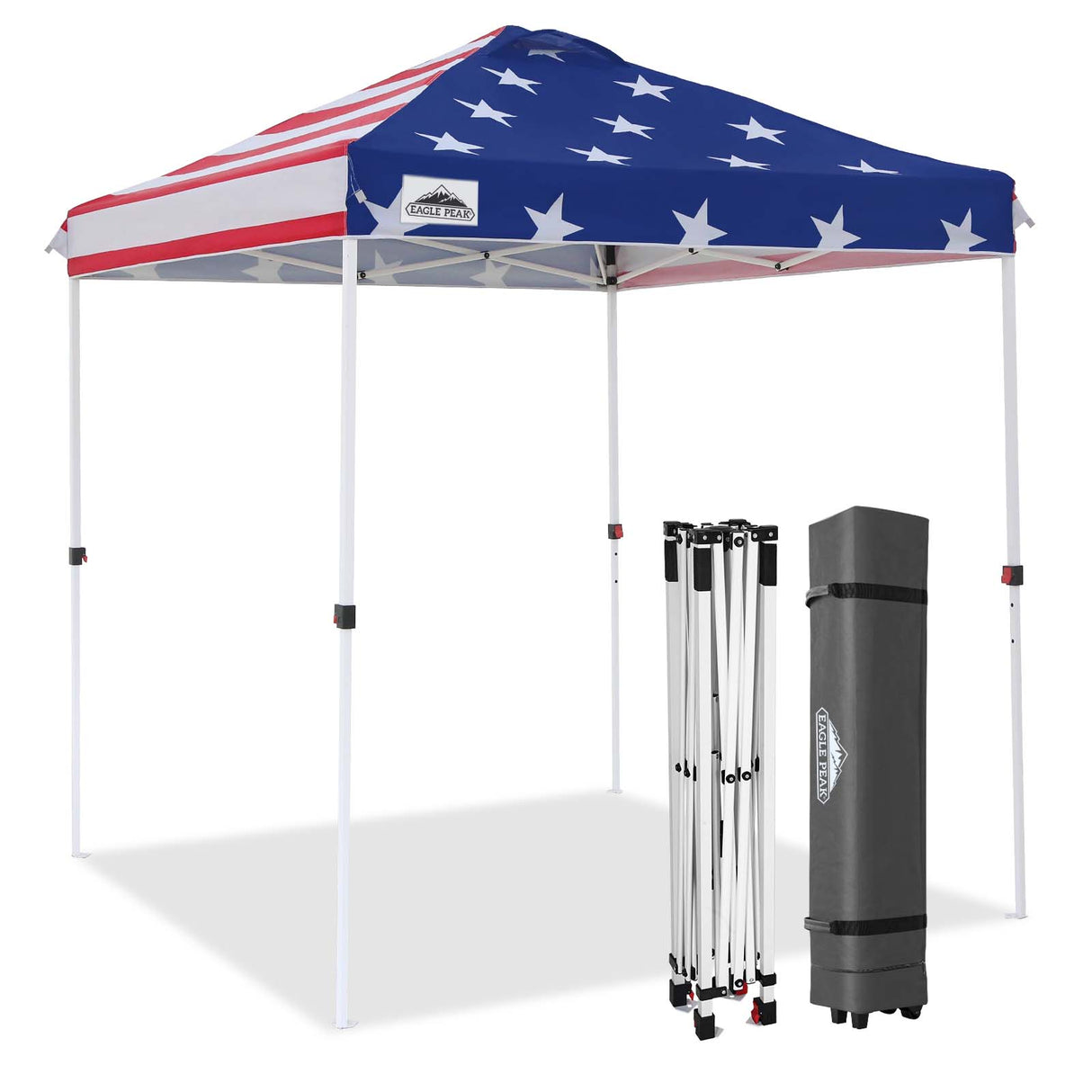 EAGLE PEAK 6.6x6.6 Pop Up Canopy Tent Instant Outdoor Canopy Easy Set - up Straight Leg - Eagle Peak Custom Canopy Tent