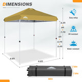 EAGLE PEAK 6.6x6.6 Pop Up Canopy Tent Instant Outdoor Canopy Easy Set - up Straight Leg - Eagle Peak Custom Canopy Tent