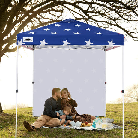 EAGLE PEAK 6.6x6.6 Pop Up Canopy Tent with Removable Sidewall - Eagle Peak Canopy and Outdoor Products