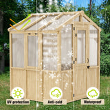 EAGLE PEAK 6.7x6x7.7 ft Wood and Polycarbonate Walk - in Greenhouse - Eagle Peak Canopy and Outdoor Products