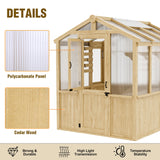 EAGLE PEAK 6.7x7.8x7.7 ft Wood and Polycarbonate Walk - in Greenhouse - Eagle Peak Canopy and Outdoor Products