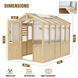 EAGLE PEAK 6.7x9.7x7.7 ft Wood and Polycarbonate Walk - in Greenhouse - Eagle Peak Canopy and Outdoor Products