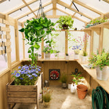 EAGLE PEAK 6.7x9.7x7.7 ft Wood and Polycarbonate Walk - in Greenhouse - Eagle Peak Canopy and Outdoor Products