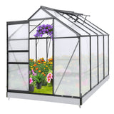 EAGLE PEAK 6x8x7 Polycarbonate and Aluminum Walk - in Hobby Greenhouse with Adjustable Roof Vent - Eagle Peak Canopy and Outdoor Products