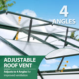 EAGLE PEAK 6x8x7 Polycarbonate and Aluminum Walk - in Hobby Greenhouse with Adjustable Roof Vent - Eagle Peak Canopy and Outdoor Products