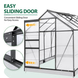 EAGLE PEAK 6x8x7 Polycarbonate and Aluminum Walk - in Hobby Greenhouse with Adjustable Roof Vent - Eagle Peak Canopy and Outdoor Products