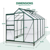 EAGLE PEAK 6x8x7 Polycarbonate and Aluminum Walk - in Hobby Greenhouse with Adjustable Roof Vent - Eagle Peak Canopy and Outdoor Products