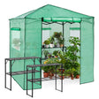 EAGLE PEAK 7x7 Pop up Greenhouse Portable Walk - in Outdoo Greenhouse with 2 Foldable Shelves - Eagle Peak Canopy and Outdoor Products